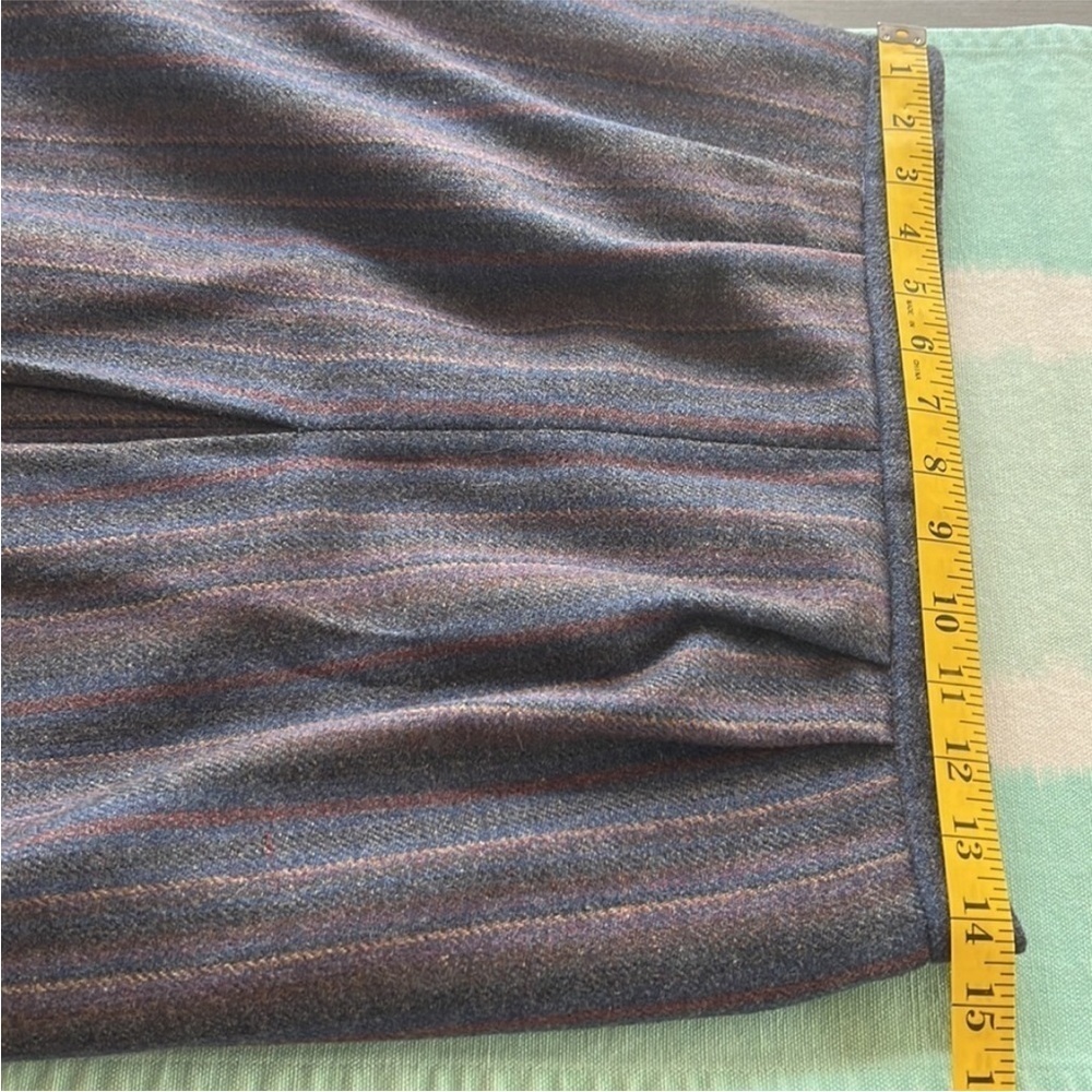 E.H. Woods Vintage Wool Blend Striped Blazer & Midi Skirt Suit Set Size 10 - Picture 14 of 15